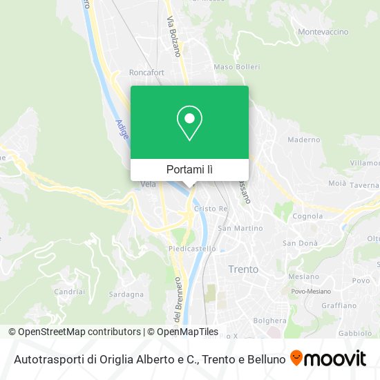 Mappa Autotrasporti di Origlia Alberto e C.