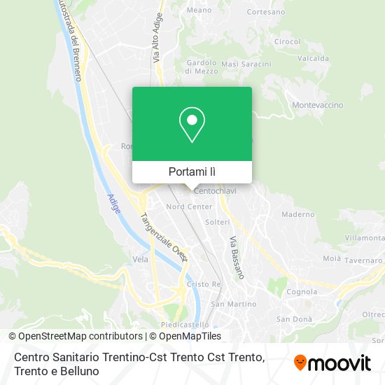 Mappa Centro Sanitario Trentino-Cst Trento Cst Trento