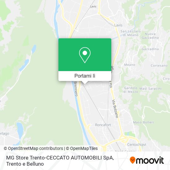 Mappa MG Store Trento-CECCATO AUTOMOBILI SpA