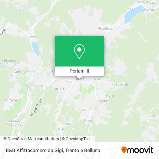 Mappa B&B Affittacamere da Gigi