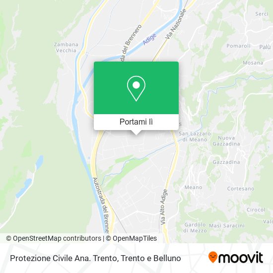 Mappa Protezione Civile Ana. Trento