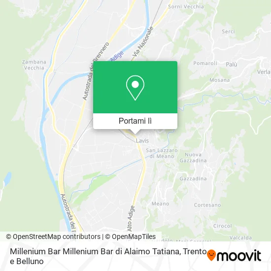 Mappa Millenium Bar Millenium Bar di Alaimo Tatiana