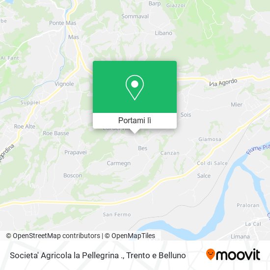 Mappa Societa' Agricola la Pellegrina .