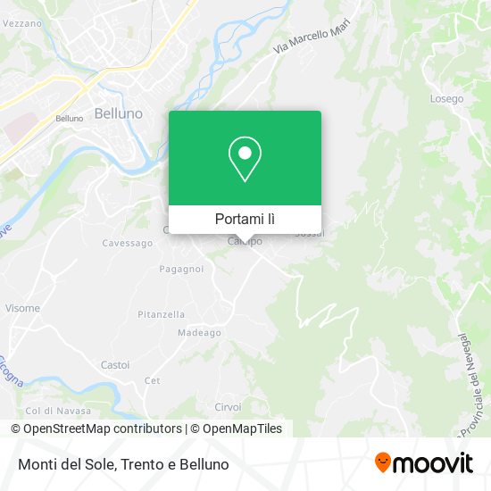 Mappa Monti del Sole