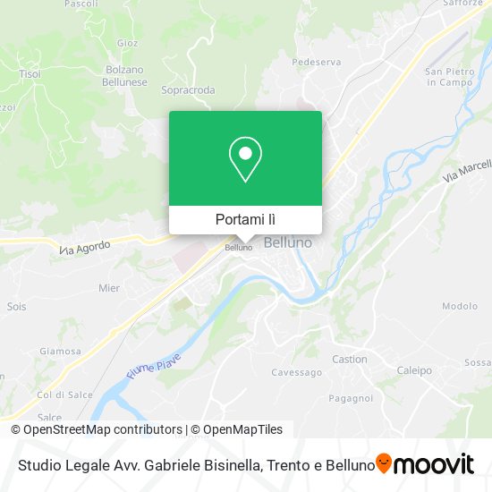 Mappa Studio Legale Avv. Gabriele Bisinella