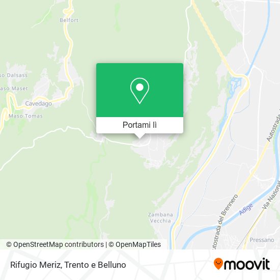 Mappa Rifugio Meriz