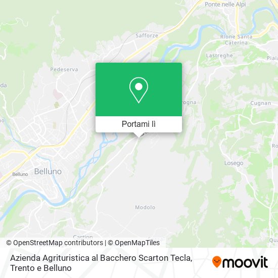 Mappa Azienda Agrituristica al Bacchero Scarton Tecla