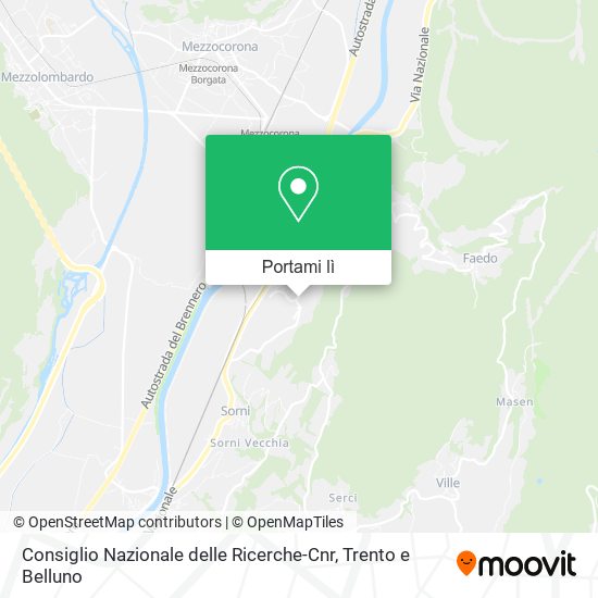 Mappa Consiglio Nazionale delle Ricerche-Cnr