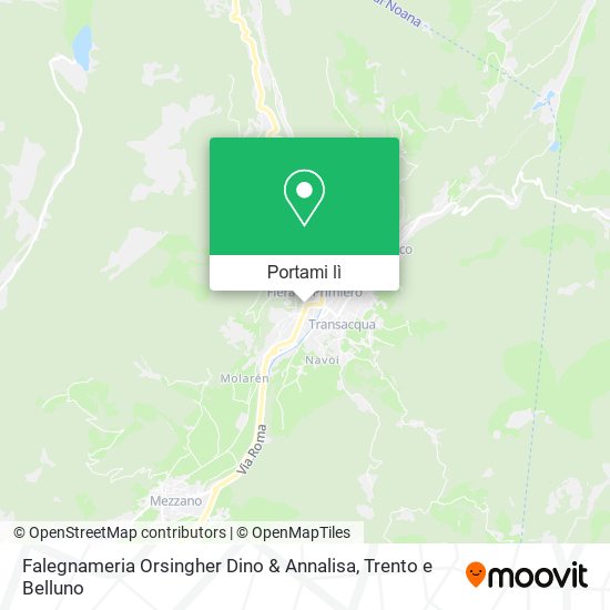 Mappa Falegnameria Orsingher Dino & Annalisa