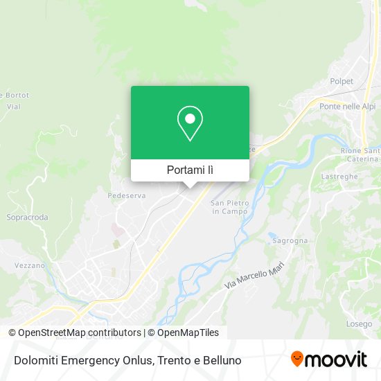 Mappa Dolomiti Emergency Onlus