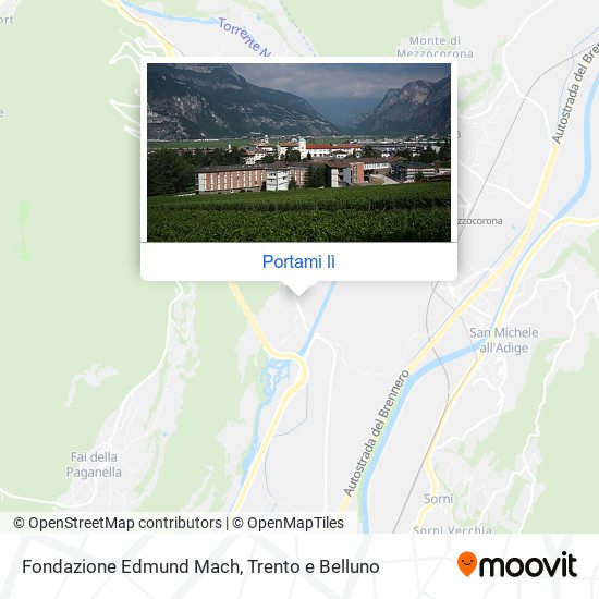 Mappa Fondazione Edmund Mach