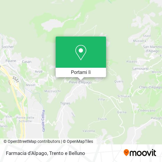 Mappa Farmacia d'Alpago