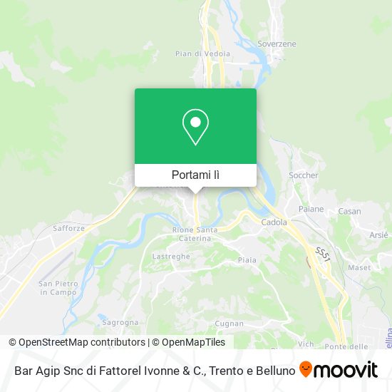 Mappa Bar Agip Snc di Fattorel Ivonne & C.