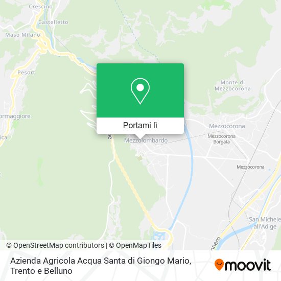 Mappa Azienda Agricola Acqua Santa di Giongo Mario