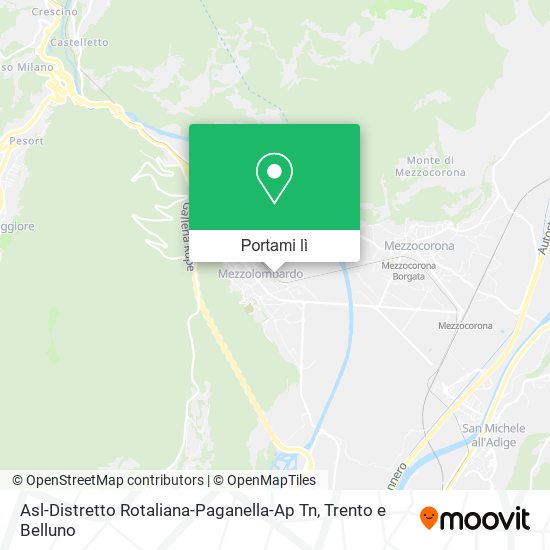 Mappa Asl-Distretto Rotaliana-Paganella-Ap Tn