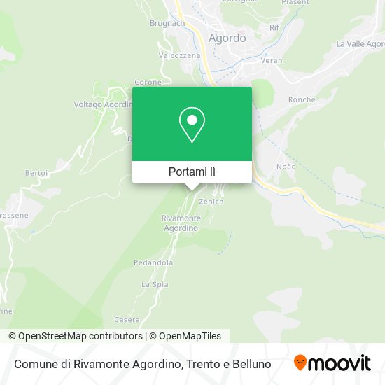 Mappa Comune di Rivamonte Agordino