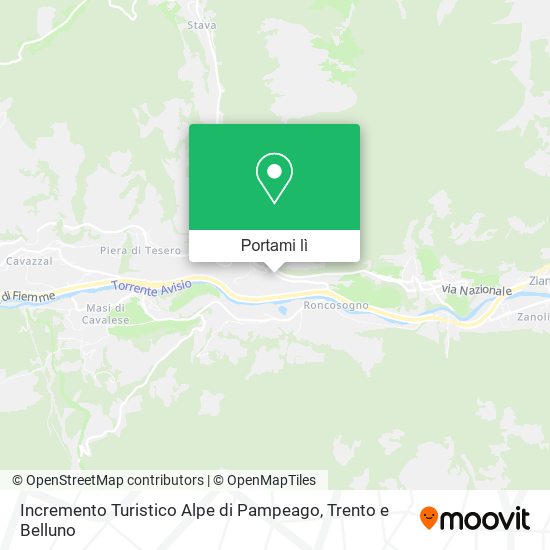 Mappa Incremento Turistico Alpe di Pampeago
