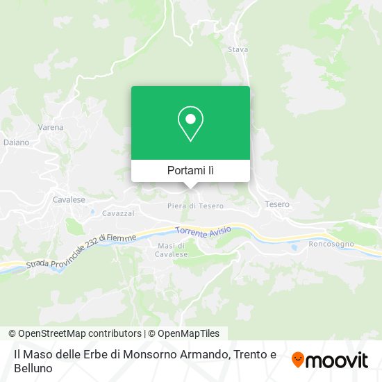 Mappa Il Maso delle Erbe di Monsorno Armando