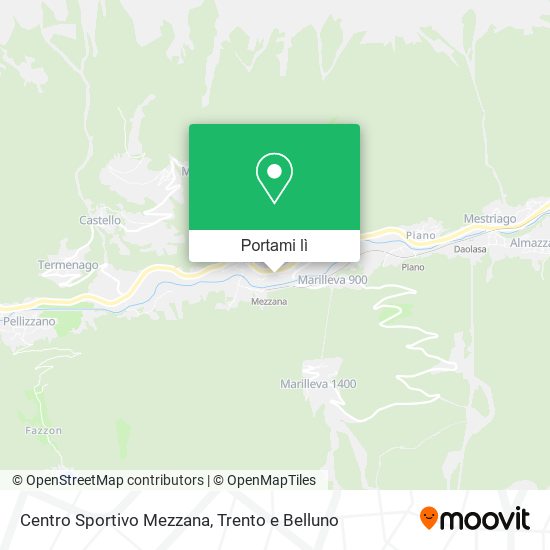 Mappa Centro Sportivo Mezzana