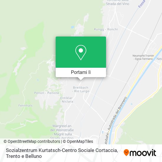 Mappa Sozialzentrum Kurtatsch-Centro Sociale Cortaccia