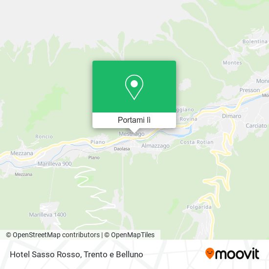 Mappa Hotel Sasso Rosso