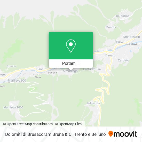 Mappa Dolomiti di Brusacoram Bruna & C.