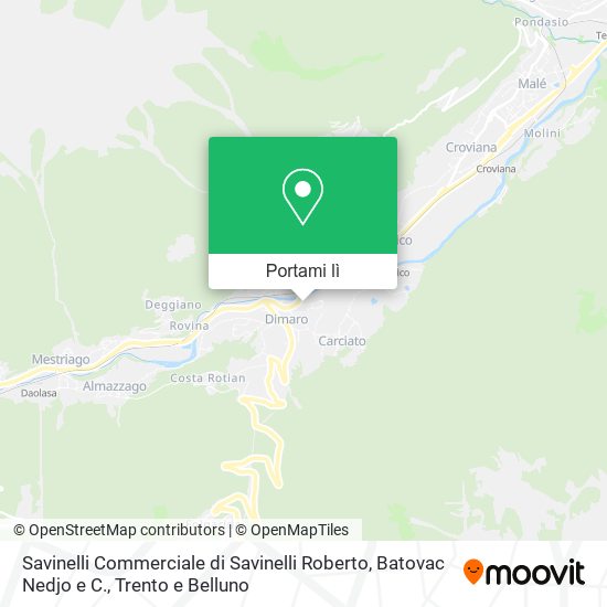 Mappa Savinelli Commerciale di Savinelli Roberto, Batovac Nedjo e C.