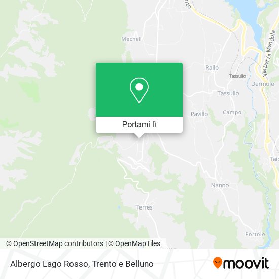 Mappa Albergo Lago Rosso