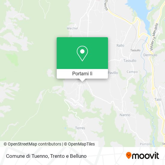 Mappa Comune di Tuenno