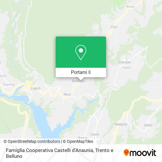 Mappa Famiglia Cooperativa Castelli d'Anaunia