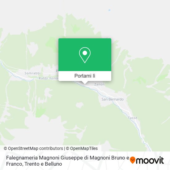 Mappa Falegnameria Magnoni Giuseppe di Magnoni Bruno e Franco
