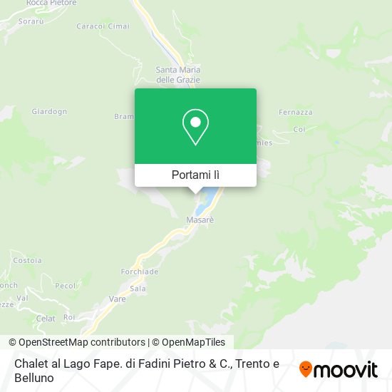 Mappa Chalet al Lago Fape. di Fadini Pietro & C.