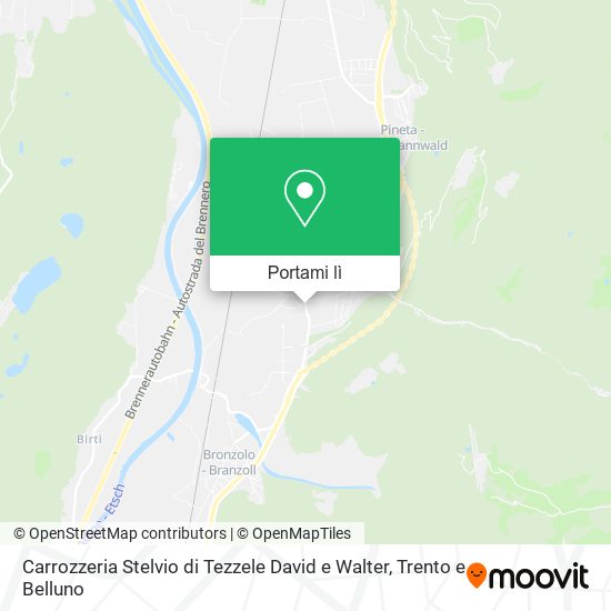 Mappa Carrozzeria Stelvio di Tezzele David e Walter