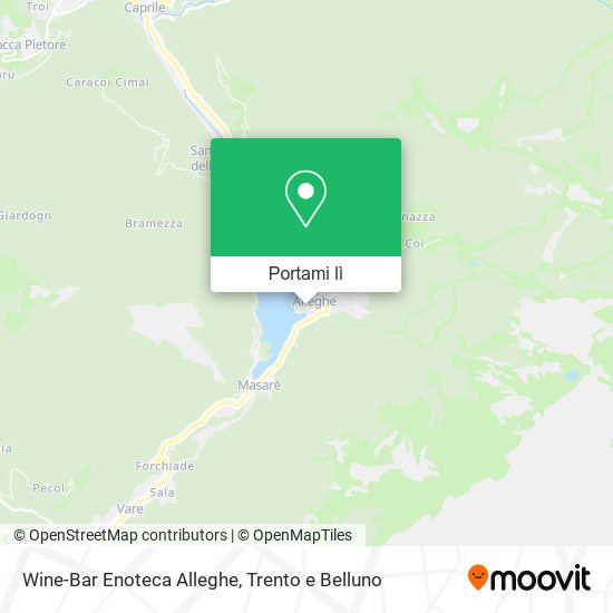 Mappa Wine-Bar Enoteca Alleghe