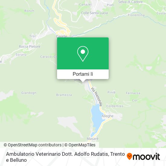 Mappa Ambulatorio Veterinario Dott. Adolfo Rudatis