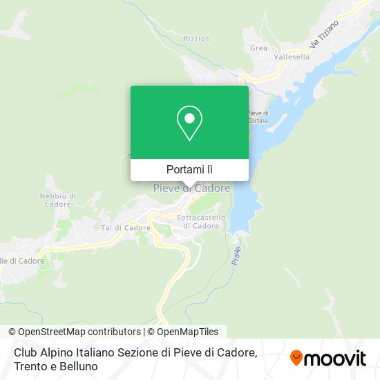 Mappa Club Alpino Italiano Sezione di Pieve di Cadore