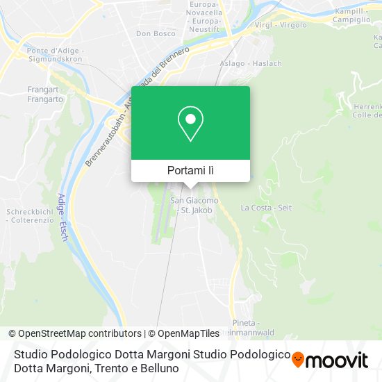 Mappa Studio Podologico Dotta Margoni Studio Podologico Dotta Margoni