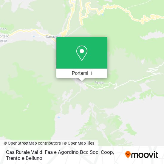 Mappa Caa Rurale Val di Faa e Agordino Bcc Soc. Coop