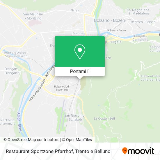 Mappa Restaurant Sportzone Pfarrhof