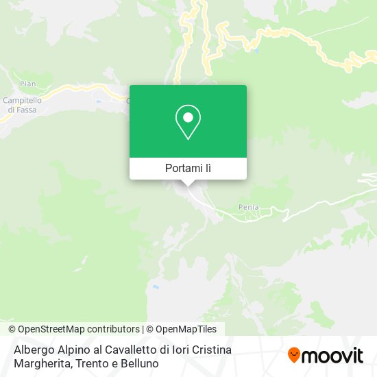 Mappa Albergo Alpino al Cavalletto di Iori Cristina Margherita