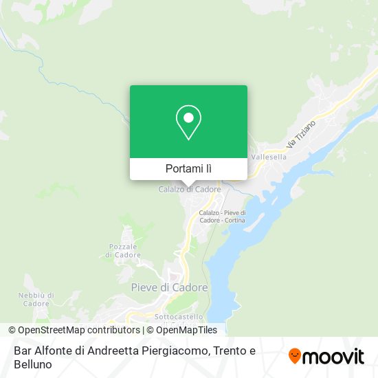 Mappa Bar Alfonte di Andreetta Piergiacomo