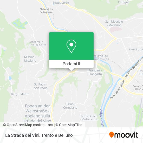 Mappa La Strada dei Vini