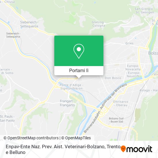 Mappa Enpav-Ente Naz. Prev. Aist. Veterinari-Bolzano