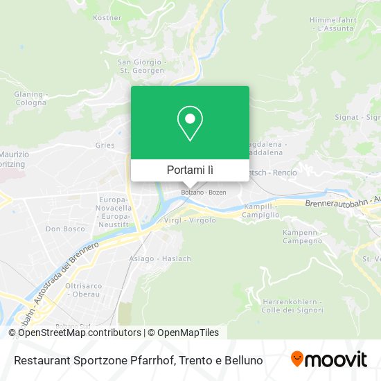 Mappa Restaurant Sportzone Pfarrhof