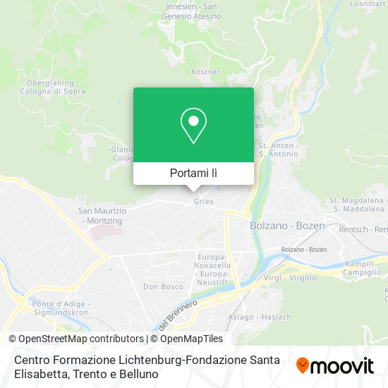 Mappa Centro Formazione Lichtenburg-Fondazione Santa Elisabetta