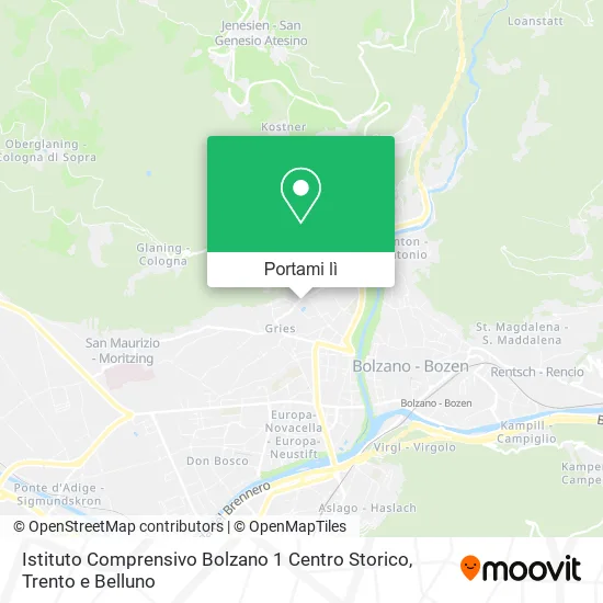 Mappa Istituto Comprensivo Bolzano 1 Centro Storico
