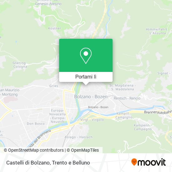 Mappa Castelli di Bolzano