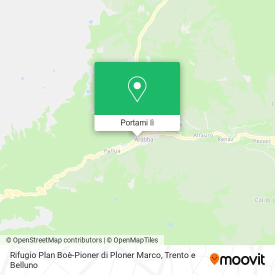 Mappa Rifugio Plan Boè-Pioner di Ploner Marco