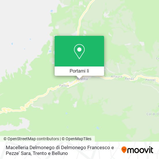 Mappa Macelleria Delmonego di Delmonego Francesco e Pezze' Sara