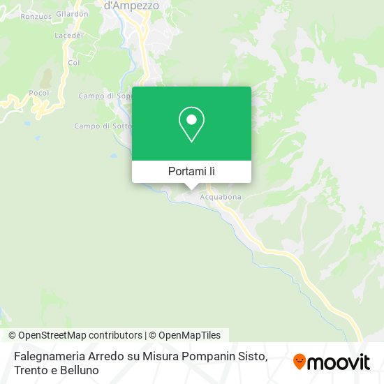 Mappa Falegnameria Arredo su Misura Pompanin Sisto